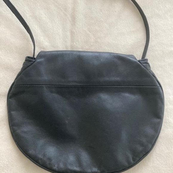 Vintage Copa Collection Brutalist Amethyst Brass Black leather 1970s bag - Picture 5 of 6